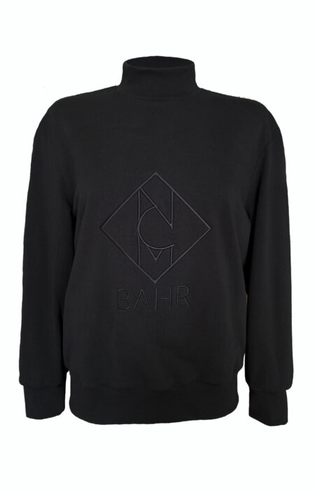 NCM-Baehr-Sweatshirt-mit-Logo-Stickerei-Designer-Sweater-schwarz