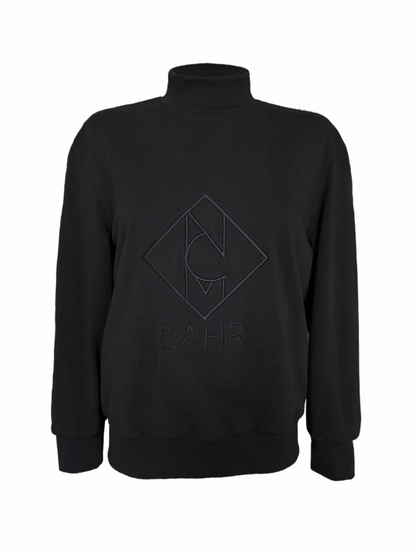 NCM-Baehr-Sweatshirt-mit-Logo-Stickerei-Designer-Sweater-schwarz
