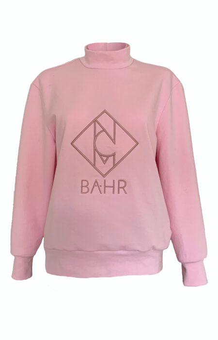 Designer Sweatshirt sweater mit Logo rosé