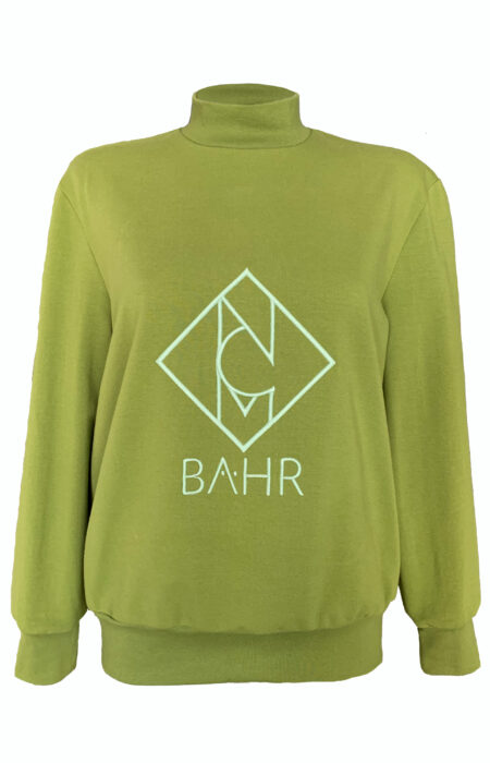 Sweatshirt-mit-Logo-Stickerei-Designer-Sweater-grün