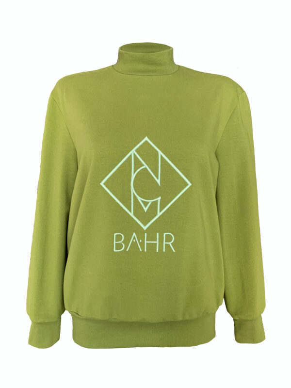 Sweatshirt-mit-Logo-Stickerei-Designer-Sweater-grün