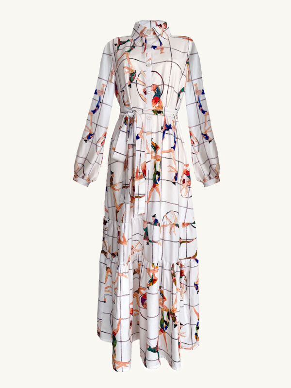 Maxikleid aus Viskose mit Print