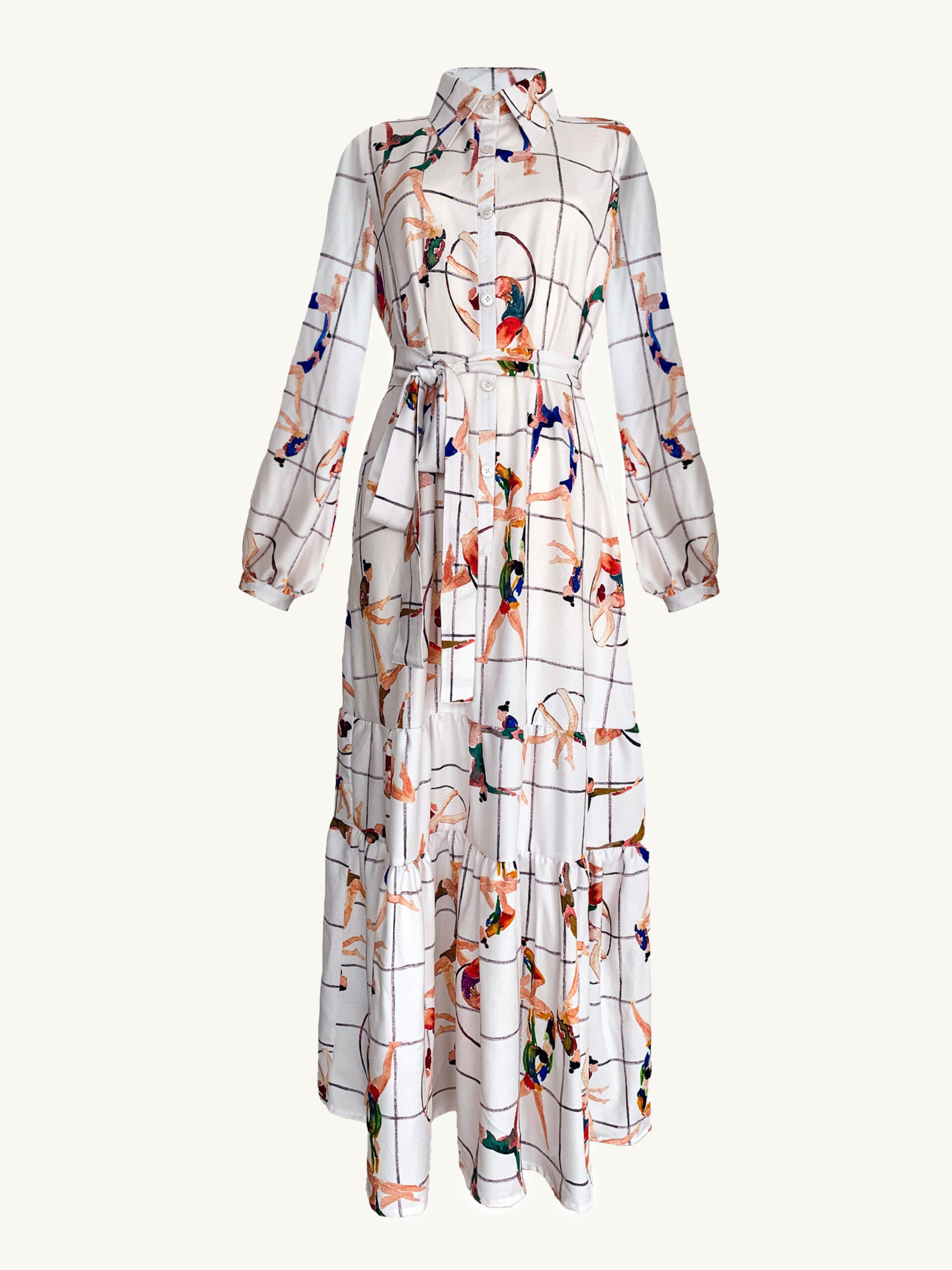 Maxikleid aus Viskose mit Print