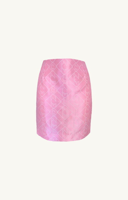 Minirock aus Logo Jacquard rosa