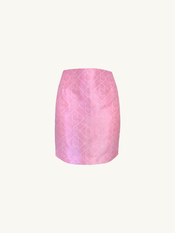 Minirock aus Logo Jacquard rosa