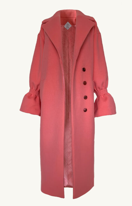 Mantel aus Wolle und Cashmere apricot