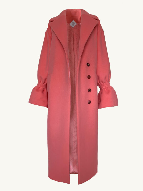 Mantel aus Wolle und Cashmere apricot