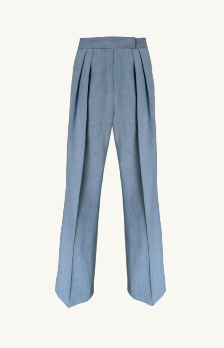 Bundfalten Jeans hell