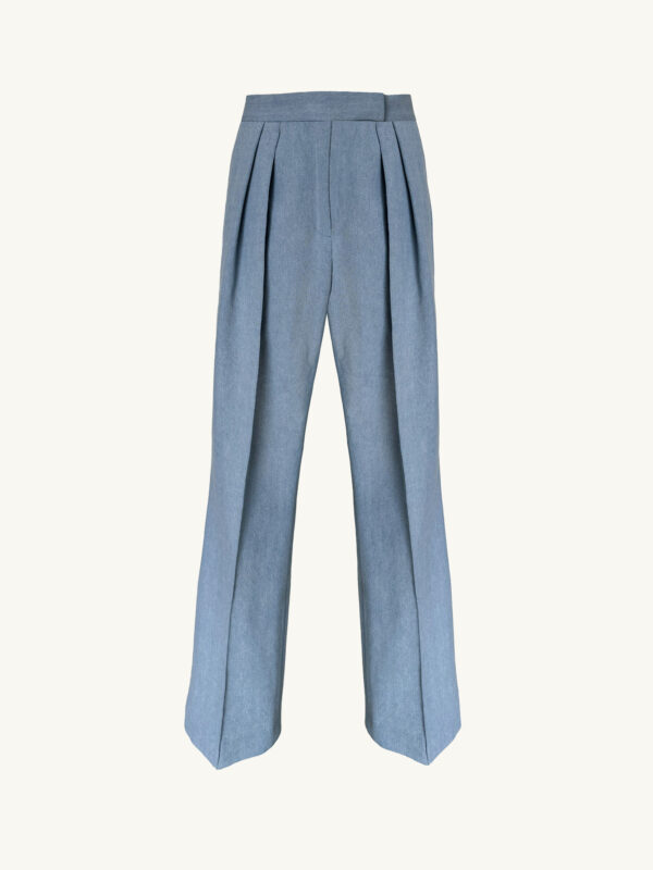 Bundfalten Jeans hell