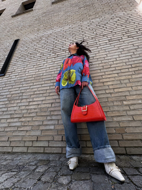oversized Hemdbluse mit Blumenprint