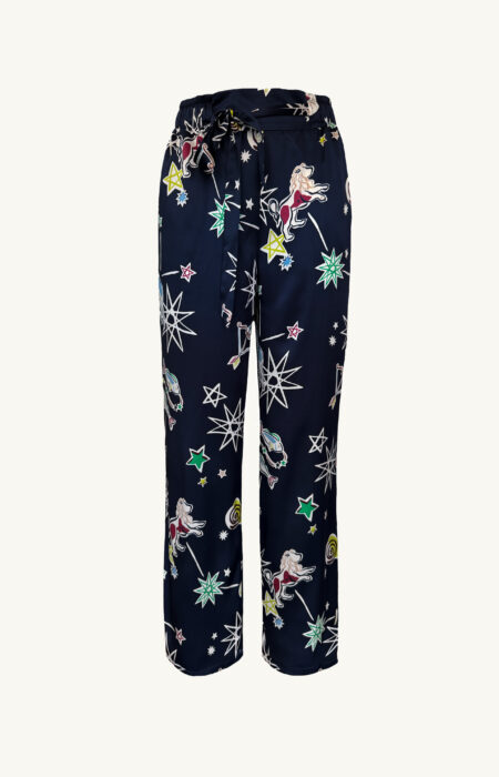 Seidenhose mit Sternzeichen print